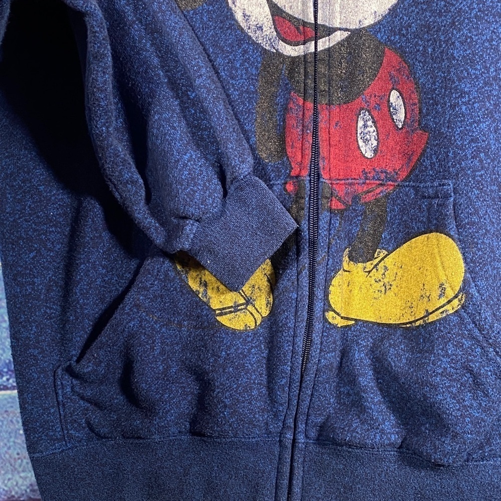 Disney Mickey Mouse Zip Up Hoodie Youth XL Purple Graphic Full Zip Jacket - Picture 4 of 6